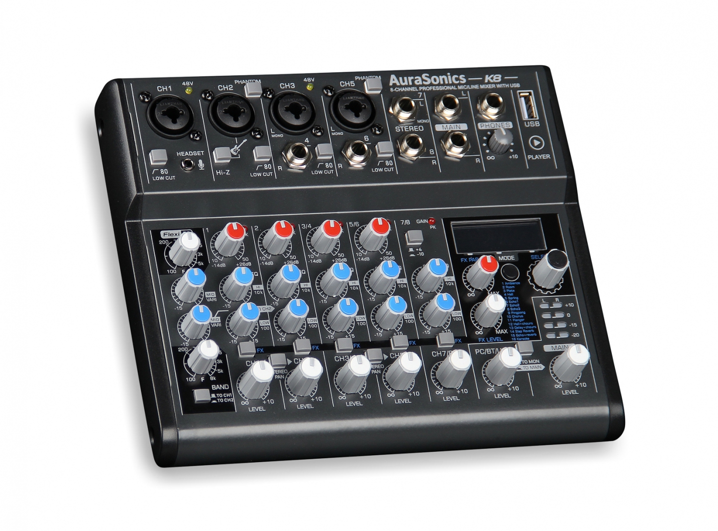 AuraSonics K8 компактный микшерный пульт в Усть-Лабинске