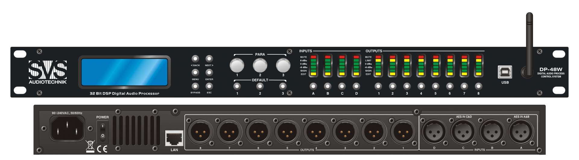 SVS Audiotechnik DP-48W Цифровой процессор: 4 входа 8 выходов в Усть-Лабинске