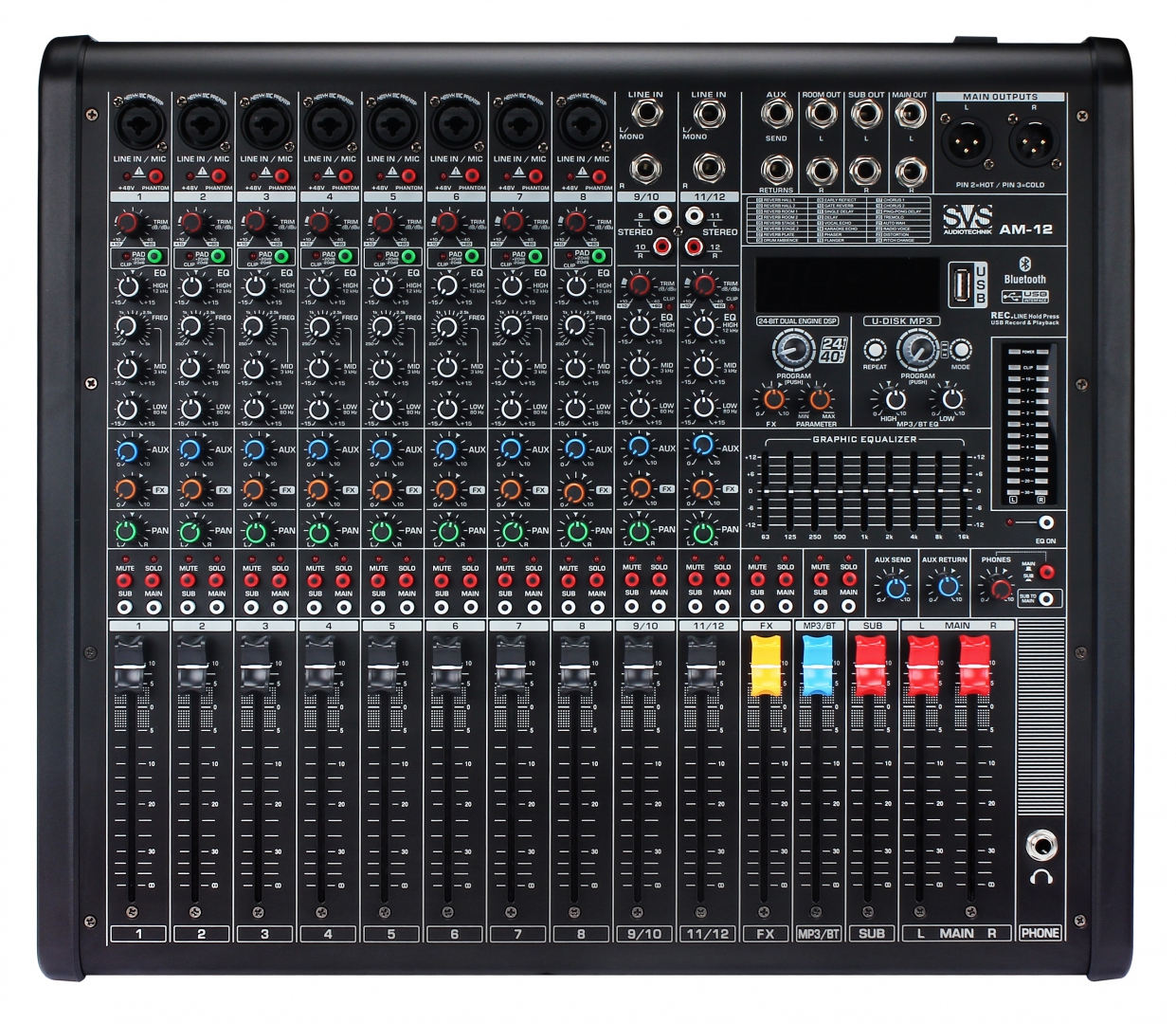 SVS Audiotechnik mixers AM-12 Микшерный пульт аналоговый, 12-канальный в Усть-Лабинске