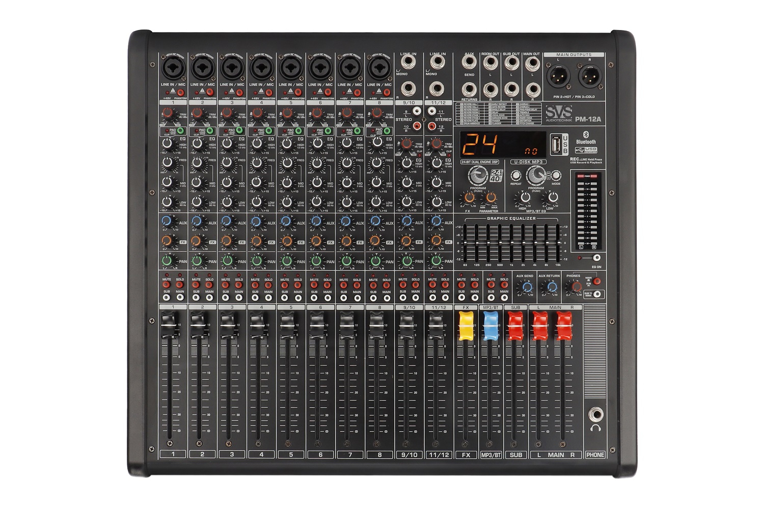 SVS Audiotechnik mixers PM-12A Активный аналоговый микшерный пульт, 12-канальный в Усть-Лабинске